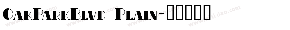OakParkBlvd Plain字体转换
